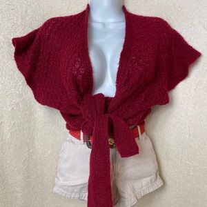 Vintage Wine 🍷 Knit Open Wrapped Cardigan